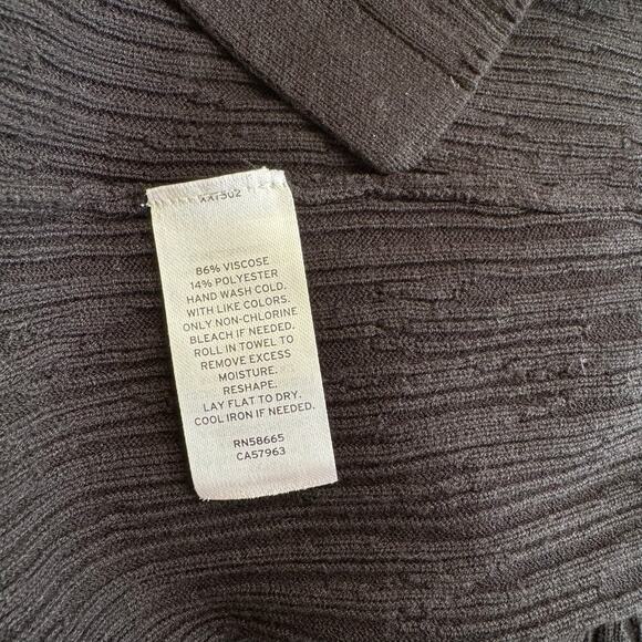 Open Edit Long Sleeve Ribbed Collared Dress Black Goth Grunge Emo Women size LG - Picture 6 of 7